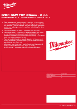 MILWAUKEE Shockwave bits TX 4932500358 A4 PDF