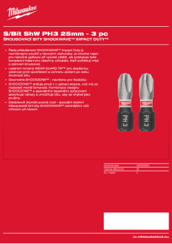 MILWAUKEE Shockwave bits PH 4932500354 A4 PDF