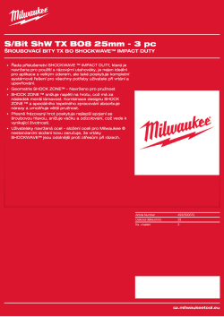 MILWAUKEE Shockwave bits TX BO 4932500370 A4 PDF