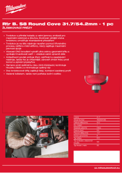 MILWAUKEE Žlábkovací fréza, stopka 8 mm, 31,7 / 54,2 mm – 1 ks 4932501035 A4 PDF