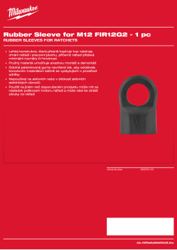 MILWAUKEE Gumová objímka pro ráčnu M12 FUEL™ 1/2˝ 4932501102 A4 PDF