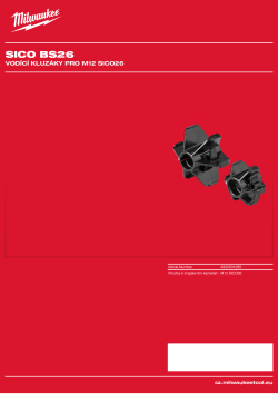 MILWAUKEE Vodící kluzáky pro M12 SICO26 4932501265 A4 PDF