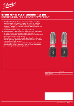 MILWAUKEE Shockwave bits PZ 4932500357 A4 PDF