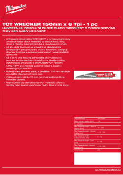 MILWAUKEE Multi-Material: Wrecker with carbide teeth 48475241 A4 PDF