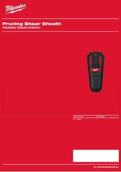 MILWAUKEE Pouzdro na zahradní nůžky 4932498627 A4 PDF