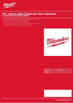 MILWAUKEE ½″ nástrčný klíč E22 E-TX 4932498857 A4 PDF