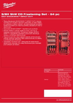 MILWAUKEE SHOCKWAVE™ IMPACT DUTY sada bitů 54 ks 4932500389 A4 PDF