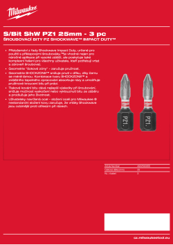 MILWAUKEE Shockwave bits PZ 4932500355 A4 PDF