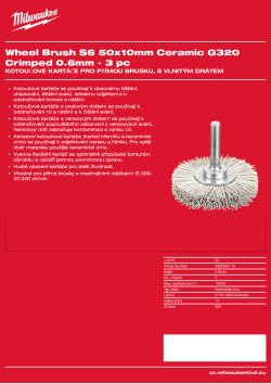 MILWAUKEE Kotoučový kartáč S6 50×10 mm, keramické zrno G320, vlnitý drát 0,6 mm – 3 ks 4932501716 A4 PDF