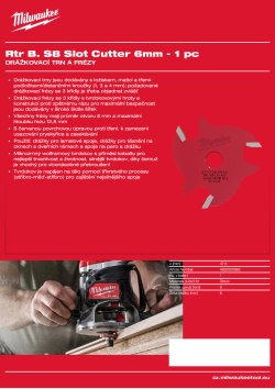 MILWAUKEE Drážkovací fréza 6 mm 4932500992 A4 PDF