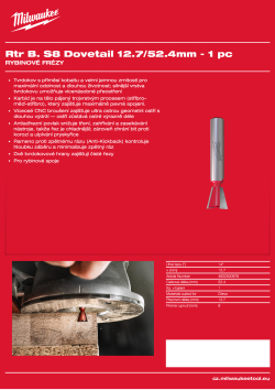 MILWAUKEE Fréza 8mm stopka, rybinová 12,7/52,4 mm – 1 ks 4932500978 A4 PDF