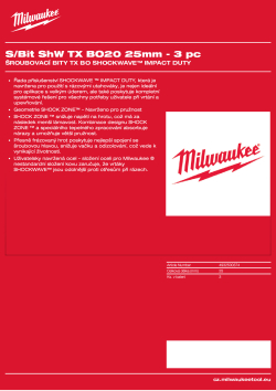 MILWAUKEE Shockwave bits TX BO 4932500374 A4 PDF