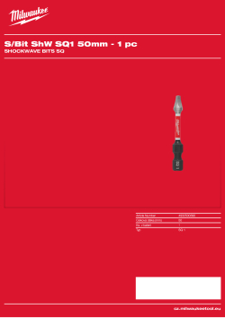 MILWAUKEE SQ1 x 50mm - 1 ks 4932500390 A4 PDF