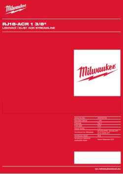 MILWAUKEE Press Jaw ACR Streamline 4932500108 A4 PDF