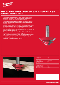 MILWAUKEE Fréza pro zámkový spoj, stopka 12 mm, 50,8 / 9,5 / 19 mm – 1 ks 4932500995 A4 PDF
