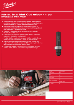MILWAUKEE Frézovací trn se stopkou 12 mm – 1 ks 4932500983 A4 PDF