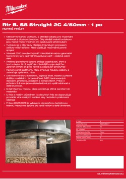 MILWAUKEE Straight bits 4932500877 A4 PDF