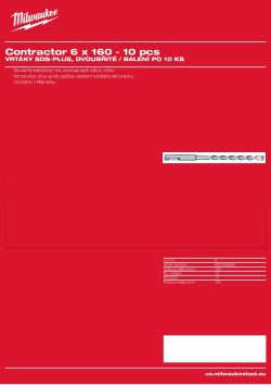 MILWAUKEE SDS-Plus Contractor - 2 Cut / 10 pack 4932352696 A4 PDF