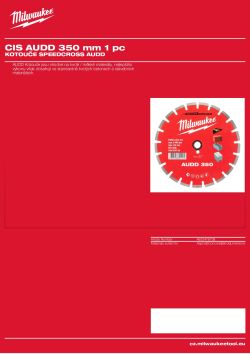 MILWAUKEE Speedcross AUDD 4932478708 A4 PDF