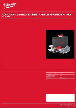 MILWAUKEE AG 1000 4933464433 A4 PDF