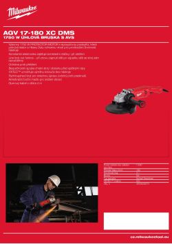 MILWAUKEE 1750 W 180 mm úhlová bruska s AVS 4933451566 A4 PDF