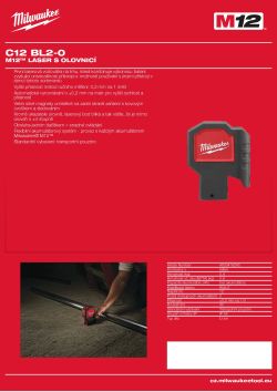 MILWAUKEE M12™ laser s olovnicí 4933416240 A4 PDF