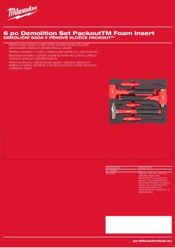 MILWAUKEE Demoliční sada v pěnové vložce PACKOUT™ 6 ks 4932501875 A4 PDF