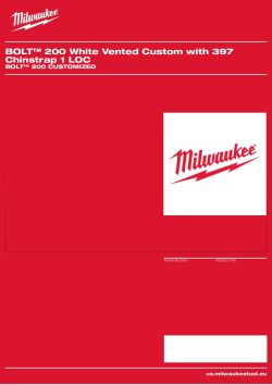 MILWAUKEE BOLT™ 200 CUSTOMIZED 4932501789 A4 PDF