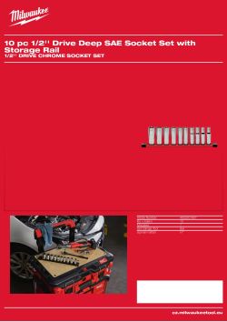 MILWAUKEE 1/2'' Drive chrome socket set 4932501807 A4 PDF