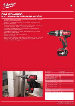 MILWAUKEE M14™ kompaktní příklepová vrtačka 4933443779 A4 PDF