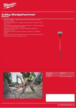 MILWAUKEE Palice 3,6 kg 4932500735 A4 PDF