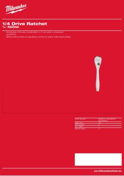 MILWAUKEE ½″ ráčna 4932464947 A4 PDF