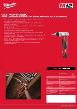 MILWAUKEE M12™ kompaktný Q & E expandér 4933427276 A4 PDF