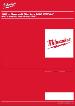 MILWAUKEE Sawzall Blade Sets 4932492940 A4 PDF
