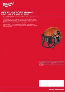 MILWAUKEE BOLT™ 200 OPE Sada k přilbě 4932493626 A4 PDF