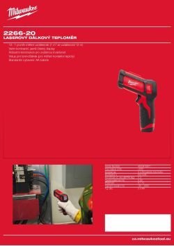 MILWAUKEE Laserový dálkový teploměr 4933416971 A4 PDF