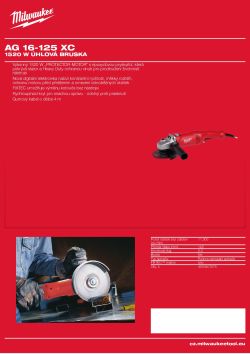 MILWAUKEE 1520 W 125 mm úhlová bruska 4933407275 A4 PDF