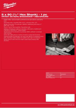 MILWAUKEE Shockwave HSS-Ground Drills Gen1 4932352450 A4 PDF
