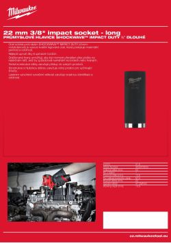 MILWAUKEE Průmyslové hlavice SHOCKWAVE™ IMPACT DUTY ⅜″ HEX 22 mm prodloužené 4932478033 A4 PDF
