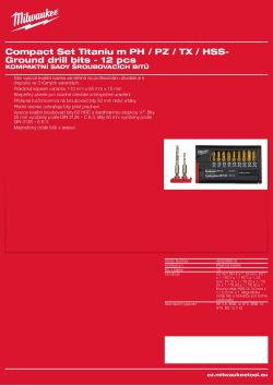 MILWAUKEE Sada 12 ks bitů TITANIUM. 4932399514 A4 PDF