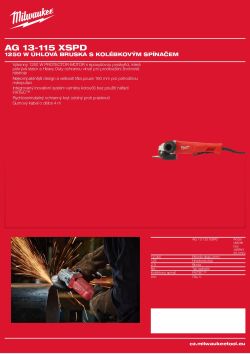 MILWAUKEE AG 13 XSPD 4933451575 A4 PDF