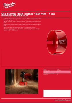 MILWAUKEE Big Hawg Hole Cutters 49569065 A4 PDF
