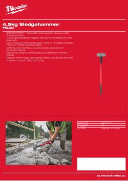 MILWAUKEE Palice 4,5 kg 4932500736 A4 PDF