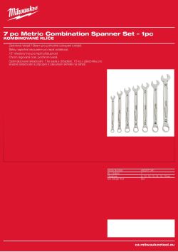 MILWAUKEE Kombinované klíče metrické (7pc) 4932471341 A4 PDF