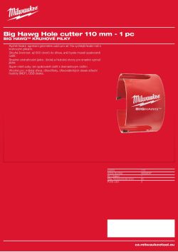 MILWAUKEE Big Hawg Hole Cutters 49569047 A4 PDF
