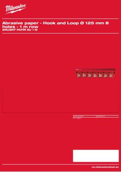 MILWAUKEE EU 1 m Abrasive Paper 4932430512 A4 PDF