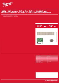 MILWAUKEE 18G Brad Nails II 4932498743 A4 PDF