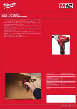 MILWAUKEE M12™ rázový utahovák 4933410010 A4 PDF