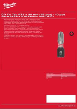 MILWAUKEE Shockwave bits PZ 4932472043 A4 PDF