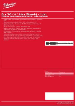MILWAUKEE Shockwave HSS-Ground Drills Gen1 4932352448 A4 PDF